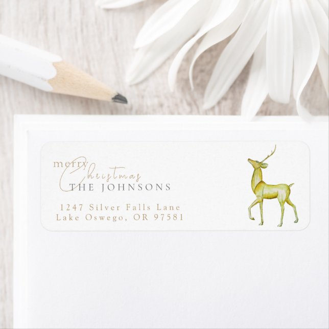 Minimalistisk Returadress för renare God jul Returadress Etikett (Insitu)