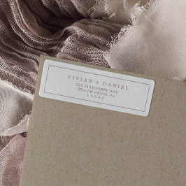 Minimalistisk Returadress för Typografi av Ro Guld Returadress Etikett