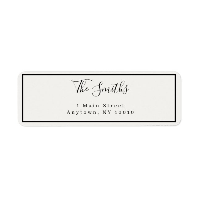 Minimalistisk returadressetikett för elfte Chicen Returadress Etikett (Framsidan)