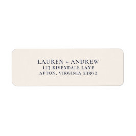 Minimalistisk returadressetikett för marint blått  returadress etikett