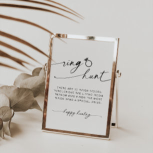 Minimalistisk ringjakt Elegant kalligrafi spel Poster