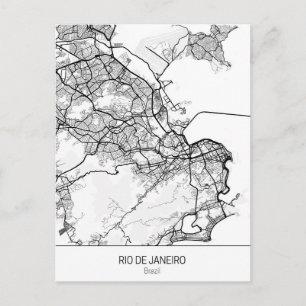 Minimalistisk Rio de Janeiro Brasilien Vykort