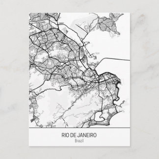 Minimalistisk Rio de Janeiro Brasilien Vykort