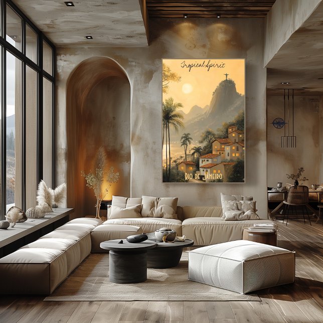 Minimalistisk Rio de Janeiro Skyline - Brasiliansk Poster (Skapare uppladdad)