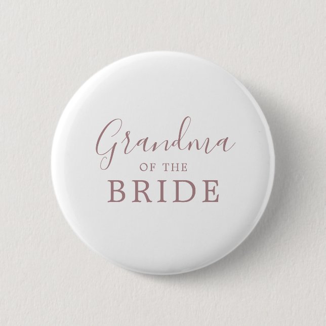 Minimalistisk Ro Guld Bride Grandma Möhippa Knapp (Framsida)