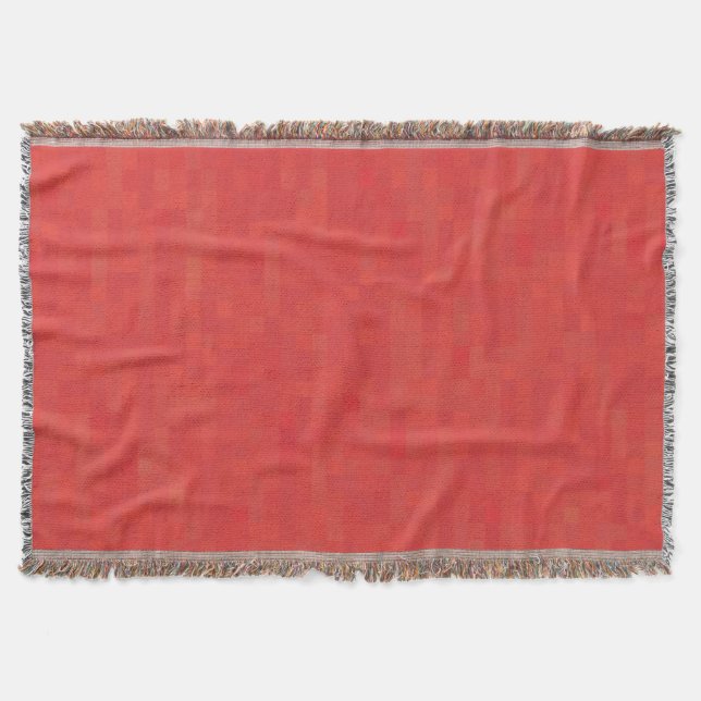 Minimalistisk röd abstrakt, modern mönster-elegant filt (Framsidan)