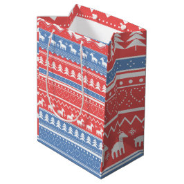 Minimalistisk röd & blå jul - Unikt mönster