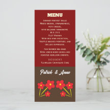 Minimalistisk Röd Blommor Trio Design