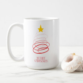 Minimalistisk röd julgransmugg – God Jul Kaffemugg