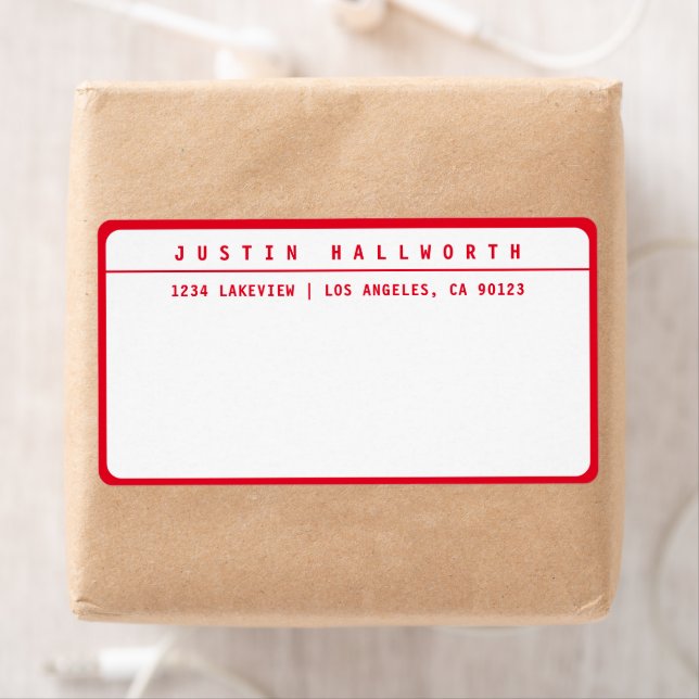 Minimalistisk röd och vit coola fraktsedel (Insitu)