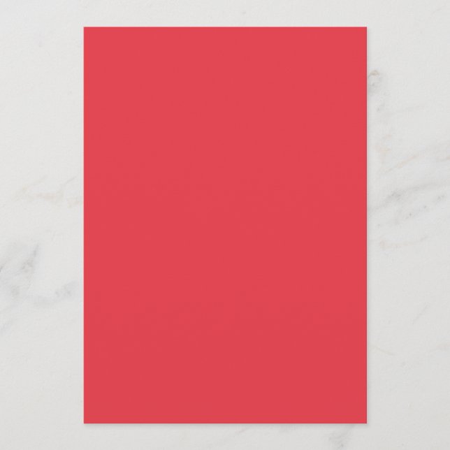 Minimalistisk röd platt meny – Anpassningsbar (Framsida)