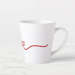 Minimalistisk röd skriptkärlek Kontinuerlig linje