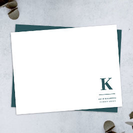 Minimalistisk röktrök Grönt Modern stor inledande Anteckningskort