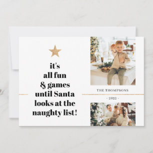 Minimalistisk Rolig Glad Högtid Flerfotos Enkel Julkort