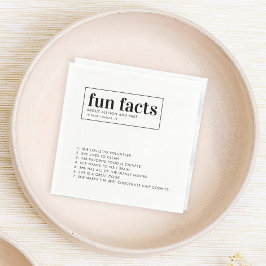 Minimalistisk Roligt Facts Bröllop Napkins Pappersservett