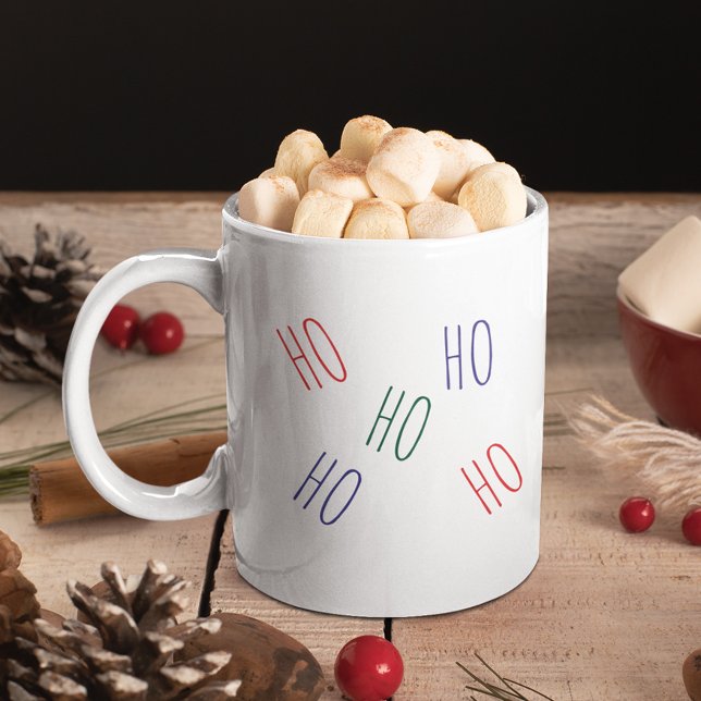Minimalistisk roligt Ho Ho Ho-jul Kaffemugg (Skapare uppladdad)