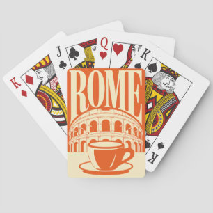Minimalistisk Rom Italien Colosseum Resa Konst Casinokort