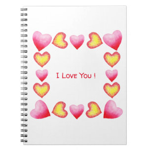 Minimalistisk romantisk i Kärlek You Valentine Day Anteckningsbok