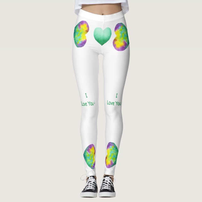 Minimalistisk romantisk i Kärlek You Valentine Day Leggings (Framsida)