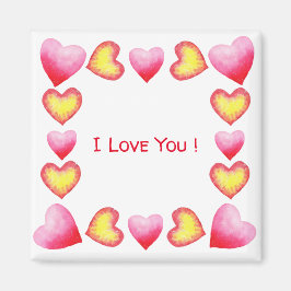 Minimalistisk romantisk i Kärlek You Valentine Day Magnet