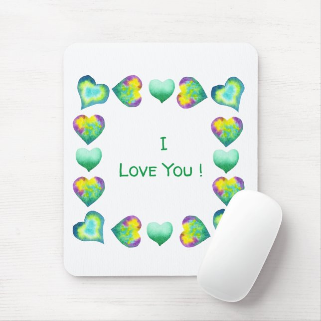 Minimalistisk romantisk i Kärlek You Valentine Day Musmatta (Med mus)