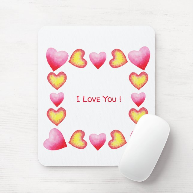 Minimalistisk romantisk i Kärlek You Valentine Day Musmatta (Med mus)