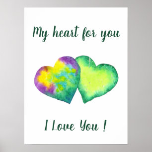 Minimalistisk romantisk i Kärlek You Valentine Day Poster