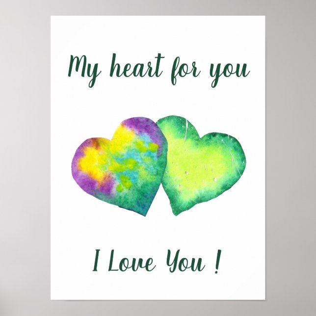 Minimalistisk romantisk i Kärlek You Valentine Day Poster (Framsidan)