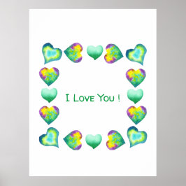 Minimalistisk romantisk i Kärlek You Valentine Day Poster