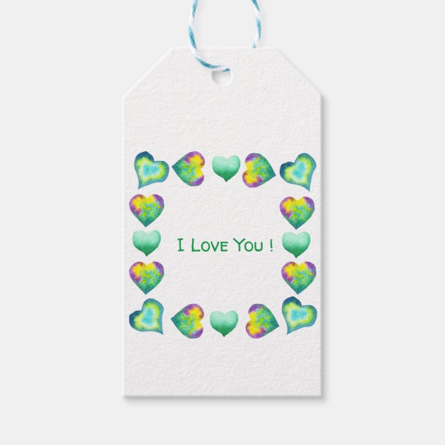 Minimalistisk romantisk i Kärlek You Valentine Day Presentetikett (Framsidan)