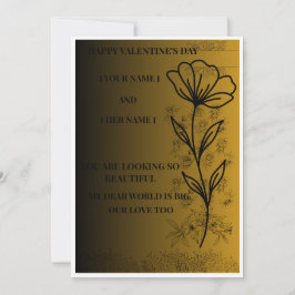 Minimalistisk romantisk kärlekshälsning kort