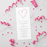Minimalistisk romsk Rosa Heart bröllop Ceremony