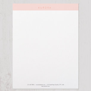 Minimalistisk Rosa 2-ton Brevhuvud