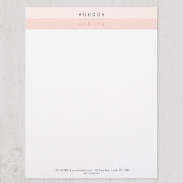 Minimalistisk Rosa 2-ton Brevhuvud