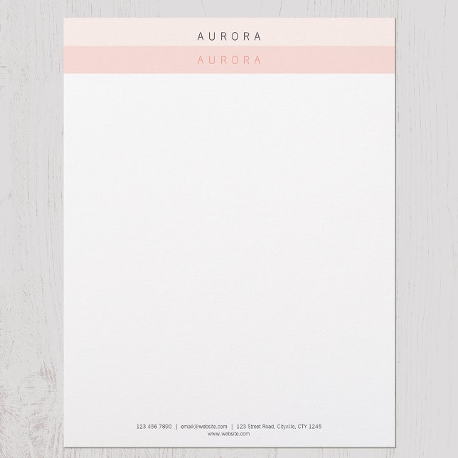 Minimalistisk Rosa 2-ton Brevhuvud (Skapare uppladdad)