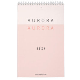 Minimalistisk Rosa 2-ton Kalender