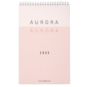 Minimalistisk Rosa 2-ton Kalender