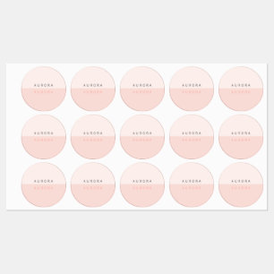 Minimalistisk Rosa 2-ton Klistermärke