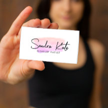 Minimalistisk Rosa Akvarell QR-kod Skönhet Makeup