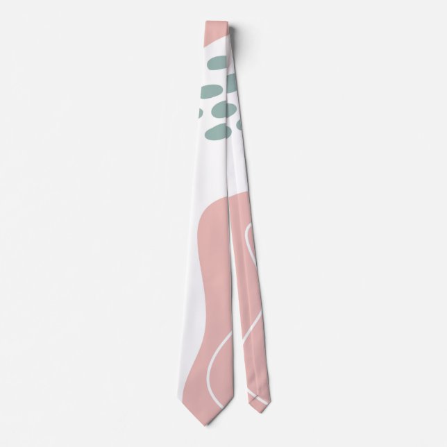 Minimalistisk Rosa Aqua och White Neck Tie Slips (Framsida)