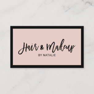 Minimalistisk Rosa av Hair Stylist Makeup Artist Visitkort