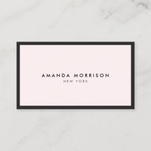 Minimalistisk Rosa av lyxBoutique Black/Pastel Visitkort