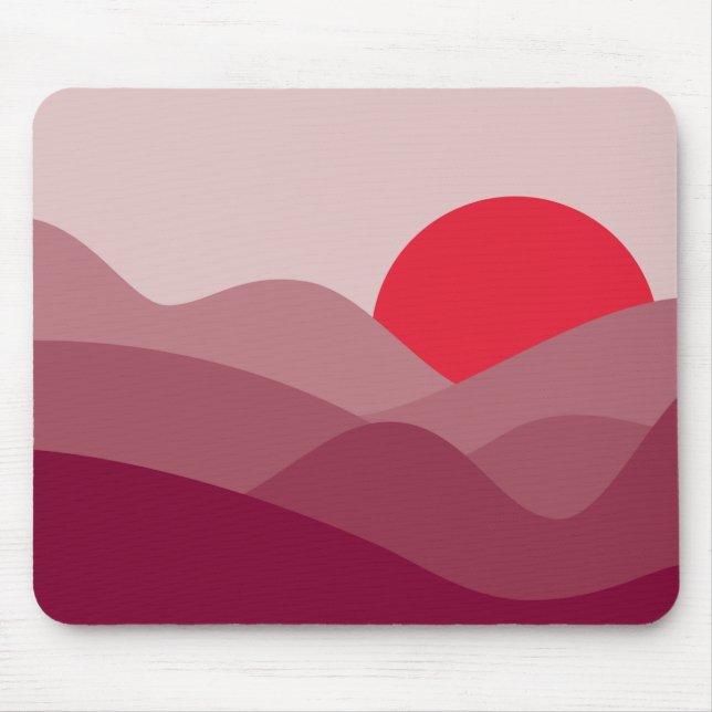 Minimalistisk Rosa av Sol Rosewood Musmatta (Framsidan)