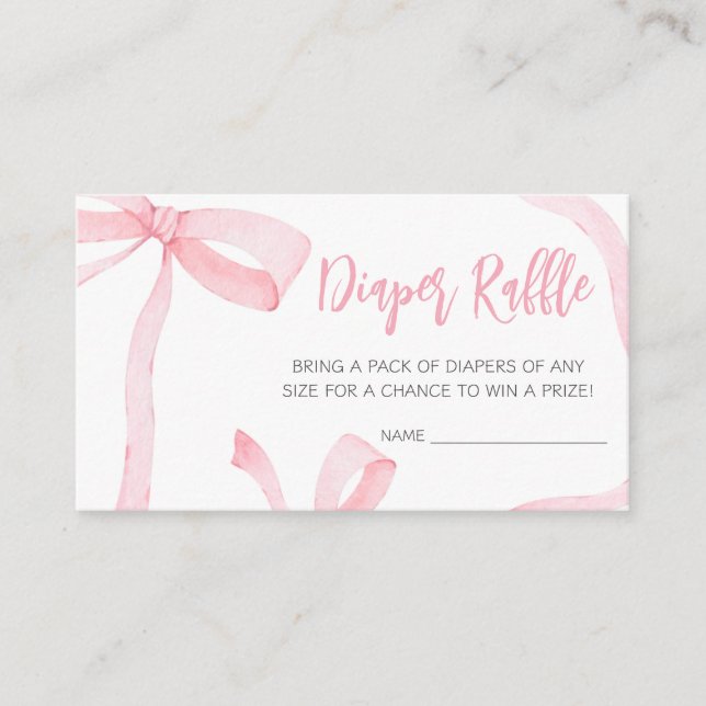 Minimalistisk Rosa Båge Bebis Shower Tilläggskort (Framsida)