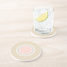 Minimalistisk Rosa Beige Geometric Underlägg Sandsten