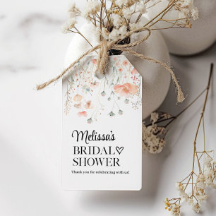 Minimalistisk Rosa Blommig Bröllopsfest Gåva Etike Presentetikett