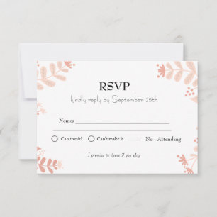 Minimalistisk Rosa Blommigt Barns födelsedag Party OSA Kort
