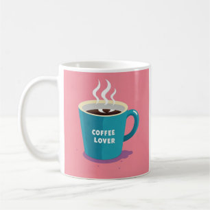 Minimalistisk Rosa Blue Coffee kopp älskare