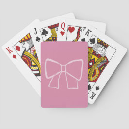 Minimalistisk Rosa Bow Casinokort