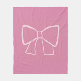 Minimalistisk Rosa Bow Fleecefilt